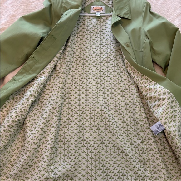 Talbots Sage Green Trench Coat - Picture 5 of 6
